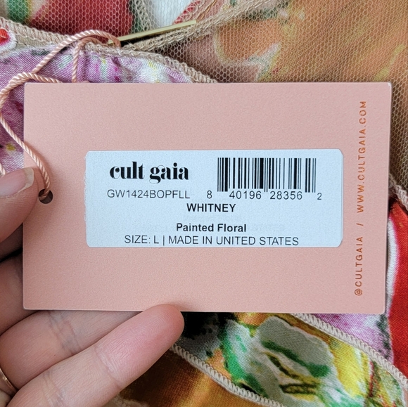 NWT Cult Gaia Whitney Silk Gown Large - Picture 10 of 12